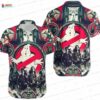 Red Logo Ghostbusters Hawaiian Shirt, Retro Movie Aloha Button-Up for Halloween Fan Gift Red Logo Ghostbusters Hawaiian Shirt, Retro Movie Aloha Button-Up for Halloween Fan Gift