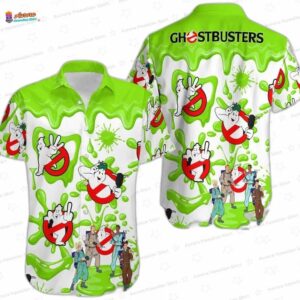 Green Slime Stay Puft Ghostbusters Hawaiian Shirt for Movie Fans