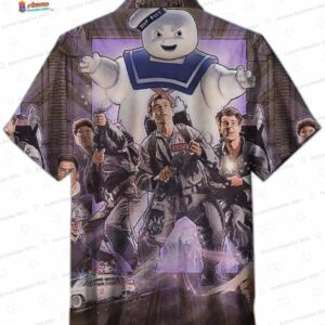 Ghostbusters vintage 3D All Print Hawaiian Shirt Summer Vacation Hawaiian Shirt 1