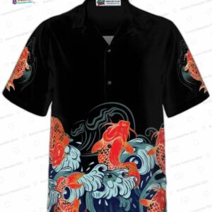 Golden Koi Fish Hawaiian Shirt 2