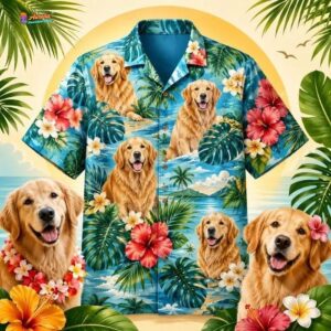Golden Retriever Hawaiian Shirt