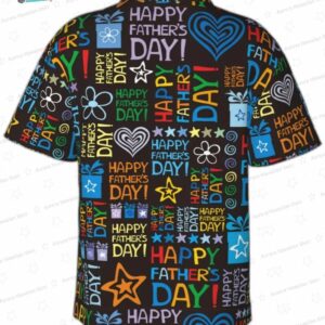 Happy Father Day Hawaiian Shirt for Men Gentle Cotton Regular Short Sleeve Casual 1