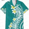 World War II Battleships Turquoise Hawaiian Shirt World War II Battleships Turquoise Hawaiian Shirt