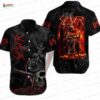 Hellfire Reaper Slayer Hawaiian Shirt – Gothic Skull Heavy Metal Hawaiian Shirt