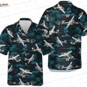 Douglas A-26 Invader Air Force Hawaiian Shirt – Dark Tropical Aircraft Aloha Shirt