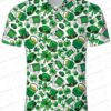 Green Clover St Patrick’s Day Hawaiian Shirt for Irish Holiday Parties