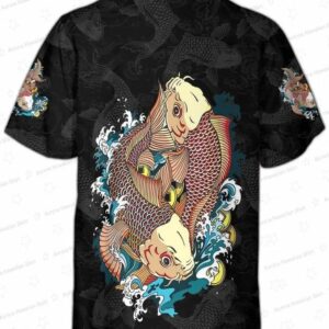 Japanese Carp Koi Gold Fishes Hawaiian Shirt 1
