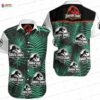 Green Floral Jurassic Park Hawaiian Shirt for Tropical Fans