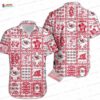 Tribal Tropics Atlanta Braves Hawaiian Shirt, Red Tropical Vibes Aloha Button-Up