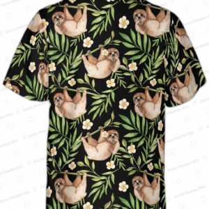 Lazy Sloths In Tropical Leaves Hawaiian Shirt 1