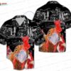 Harvest Barnyard Rooster Hawaiian Shirt, Farm Aloha Gift