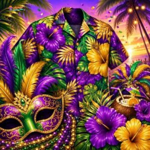 Mardi Gras Hawaiian Shirt