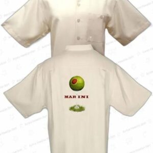Funny Martini Golf Embroidered Shirt – Men’s Cocktail Hawaiian Shirt