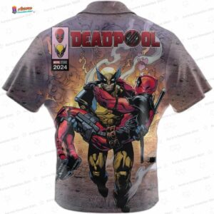 Marvels Deadpool And Wolverine Stylish Vacation Wear Comfortable Deadpool Hawaiian Shirt 1