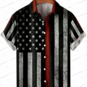 Men s 4Th Of July Men s Short Sleeve Patriotic Trendy Hawaiian Shirt Independence Day Trendy Hawaiia 10