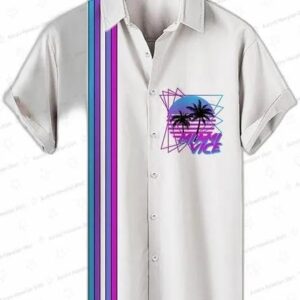 Retro Miami Vice Hawaiian Shirt for 80s Summer Style