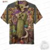 Pixel Grid Minecraft Hawaiian Shirt with TNT Icons for Gamer Summer Gifts