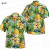 Custom Logo Pineapple Hawaiian Shirt, Blue Tropical Aloha Button-Up for Beach Vacation Gift