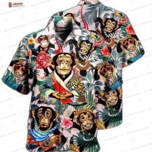 Monkey So Funny Smile Like A Monkey Hawaiian Shirt 1