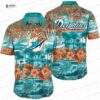 Trendy Illinois Fighting Illini Hawaiian Shirt – Orange Blue Floral Game Day Aloha