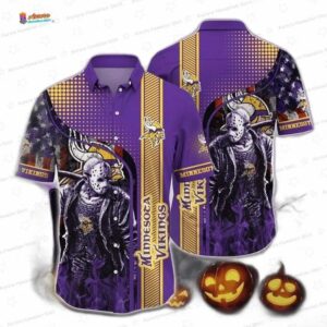 NFL Minnesota Vikings Horror Halloween Hawaiian Shirt for Fans