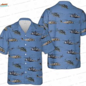 Navy Sea Dragon Helicopter Hawaiian Shirt, Aviation Patrol Button-Up