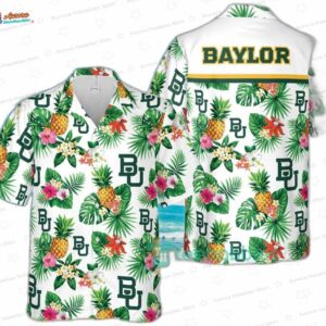 NCAA Baylor Bears Pineapple Floral Hawaiian Shirt for Game Day Trips