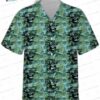 Navy Pirate Jeep Hawaiian Shirt, Anchor Map Off-Road Button-Up