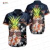 Auburn Tigers Palm Navy Hawaiian Shirt, Orange Grove Game Day Button-Up