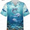 Vintage Dolphin Pattern Hawaiian Shirt for Ocean Lovers