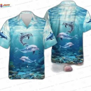 Ocean Dolphins Hawaiian Shirt For Men Women 1