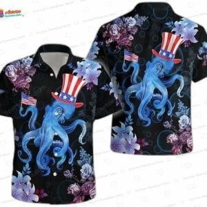 Patriotic Octopus 4th of July Hawaiian Shirt – Ocean Tropical Aloha Shirt