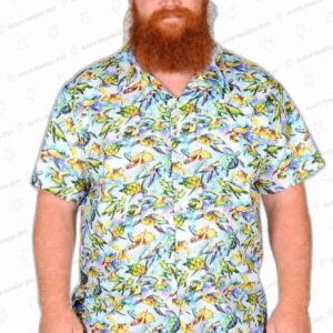 Oceanic Sea Turtles Pattern Turtle Hawaiian Shirt, Light Blue Marine Aloha Button-Up for Beach Vacation Gift