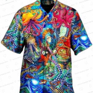 Octopus Lover Colorful Art Style Hawaiian Shirt 1