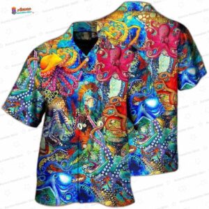 Octopus Lover Colorful Art Style Hawaiian Shirt 2