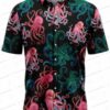 Vintage Treasure Map Octopus Hawaiian Shirt, Nautical Aloha Button-Up for Ocean Lover Vacation Gift