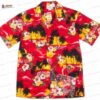 Trendy Maui Tropics Red Floral Hawaiian Shirt for Vacation