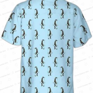Penguin And Fish Seamless Pattern Hawaiian Shirt 1