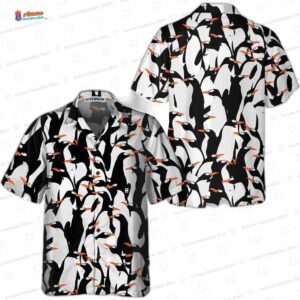 Penguin Colony Hawaiian Shirt for Animal Lovers