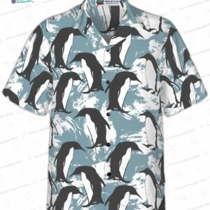 Penguin Seamless Pattern Shirt Hawaiian Shirt 2