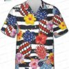 Blue Yellow Pineapple Hawaiian Shirt for Beach Trips