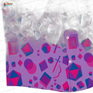 Pink Blue and Bisexual Colors Tabletop RPG Items Dnd Button Up Shirt 1