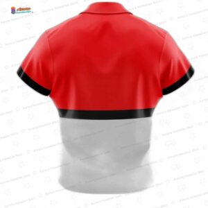Pokeball Pokemon Button Up Hawaiian Shirt 1