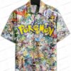 Pink Fairy Character Collage Pokemon Aloha Hawaiian Shirt