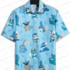 Latias Latios Pokemon Hawaiian Shirt with White Floral Aloha Print Latias Latios Pokemon Hawaiian Shirt with White Floral Aloha Print