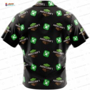 Power Minecraft Button Up Hawaiian Shirt 1