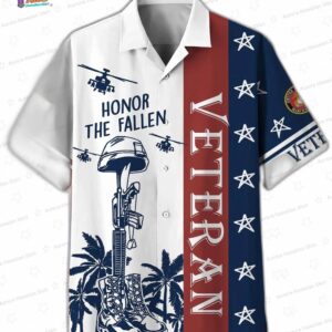 Premium Honor The Fallen US Veterans Hawaii Shirt NPVC070401 4