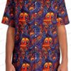 Colorful Hippie Octopus Hawaiian Beach Shorts with Tie Dye Art for Beach Parties