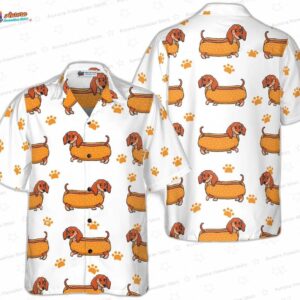 Real Hotdog Dachshund Hawaiian Shirt 2