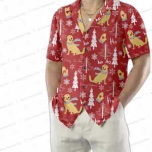 Red Christmas Golden Retriever Hawaiian Shirt Golden Retriever Christmas Hawaiian Shirt Best Christm 3